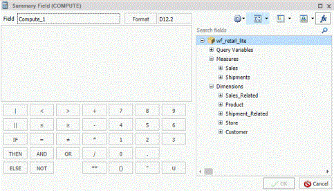 Summary Compute Dialog Box