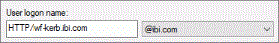 The User logon Name field in the New Object-User dialog box.