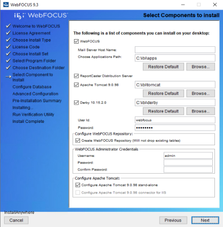 Select components