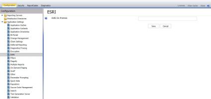 Administration Console Esri page