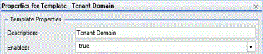 Properties for Template dialog box, displaying the value True in the Enabled list.