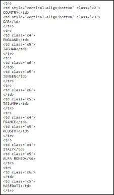 Output traces displaying data returned to the Client.
