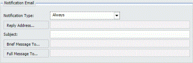 An
        image of the Notification Email options in the Basic and Advanced Scheduling
        tool. 
      