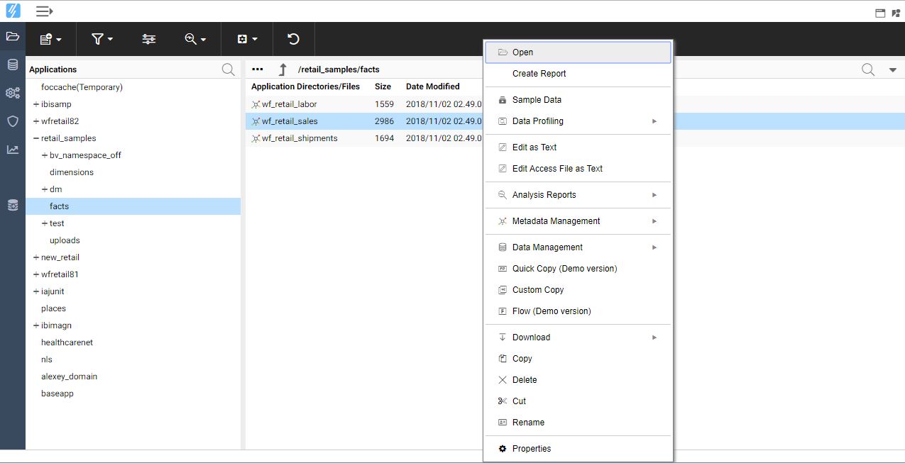 the applications page opens from where you can open and edit a synonym