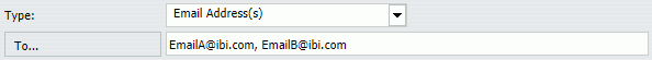Two emails in the To field separated by a comma.