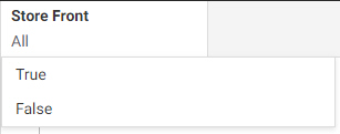 Store Front filter