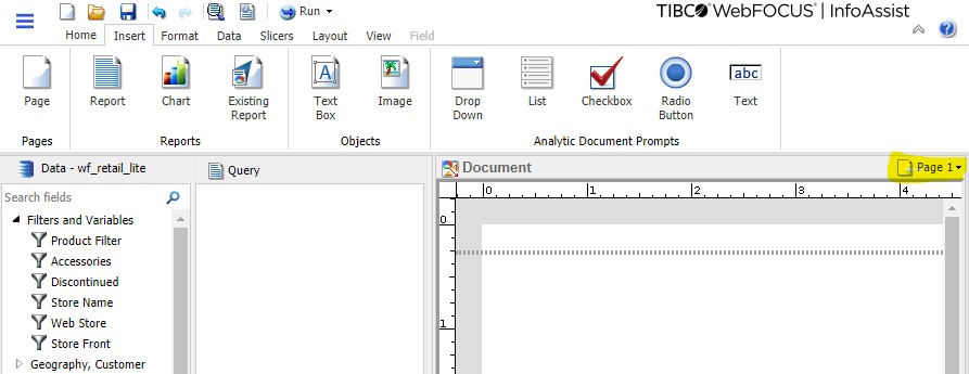 Page 1 on canvas title bar