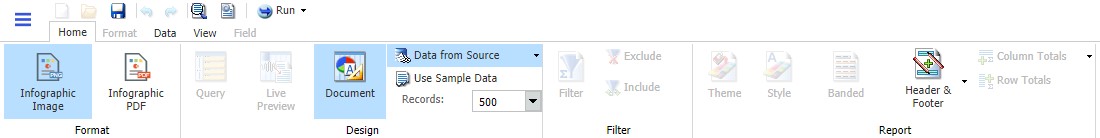 IA ribbon for Infographic