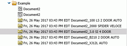 An image showing the burst results of a schedule that utilizes the MODEL parameter.