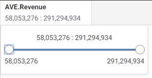 Filter with AVE. (average) aggregation