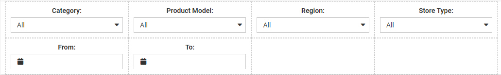 Filter bar split onto 2 rows
