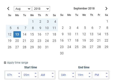 Filtering a field precise to the minute