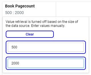 Numeric dataless filter