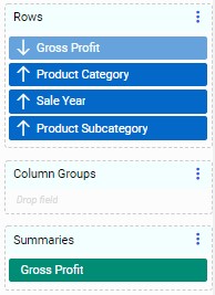 invisible measure field sorting in buckets