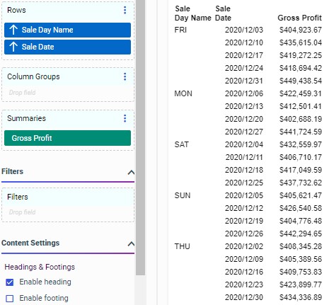 report sorted by day name, but day name is alphabetical!