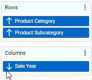 icon to sort a field from a bucket