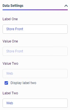 Data Settings area for a toggle control