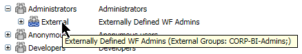 Unmapped parent group with mapped subgroup