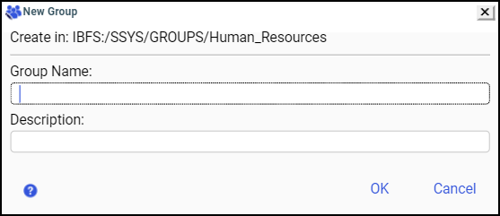 New Group dialog box
