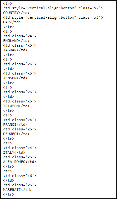 Output traces displaying data returned to the Client.