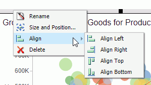 Alignment Drop Down Menu