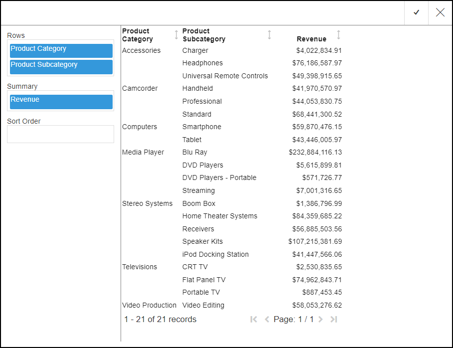 The Edit Tool with the reconfiguration area.