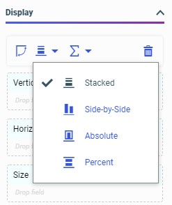 Display options for a bar chart