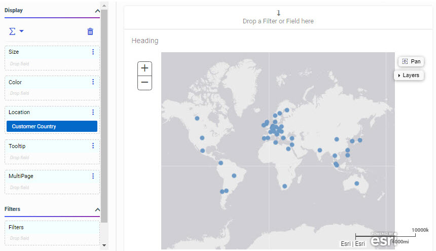 Bubblemap with only a location field (country)