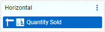 Quantity Sold used in the Horizontal bucket for a vertical bar chart