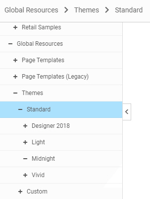 Themes folder in Global Resources area