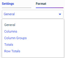 Quick access menu for reports