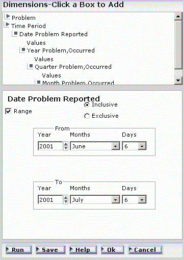 WebFOCUS OLAP Control Panel