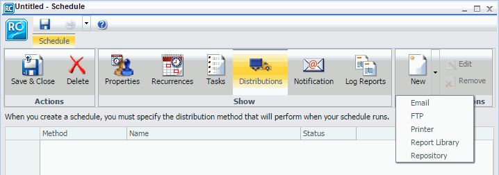 distribution options