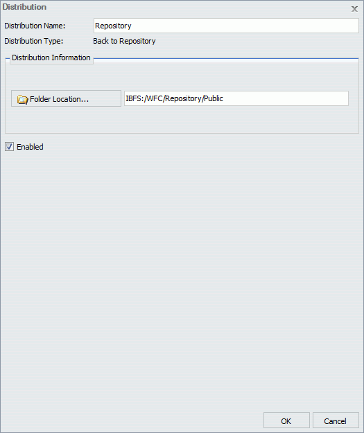 Distribution dialog box