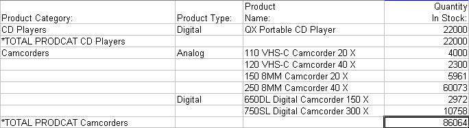 Excel Report