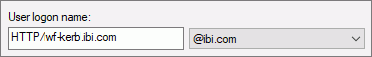 The User logon Name field in the New Object-User dialog box.